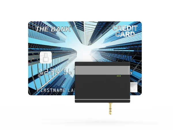 Mobilní kreditních karet čtečka — Stock fotografie