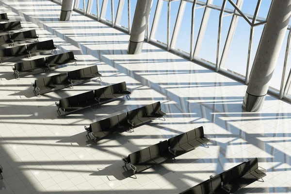 Sièges dans le hall de l'aéroport — Photo