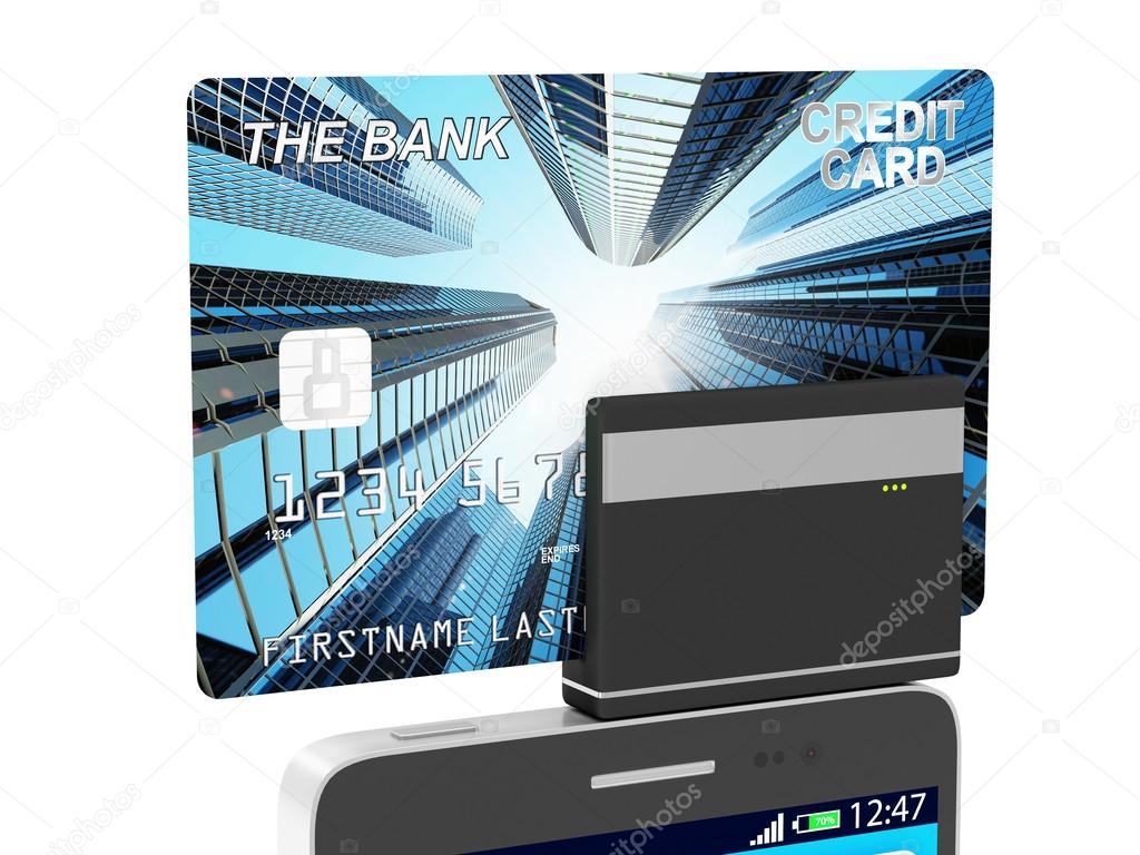 Smart Phone with Credit Card Reader