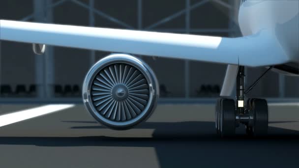 Airplane Turbine Engine — Stock Video