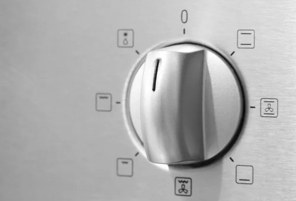 Metallic Toggle Switch of Cooker Oven. — Stock Photo, Image