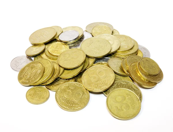 Haufen von Münzen — Stockfoto