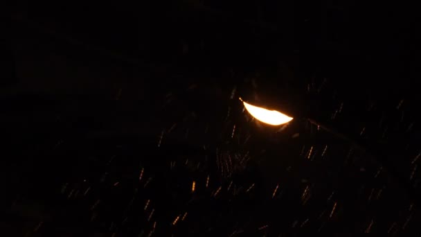 Svítící Lucerna v noci — Stock video