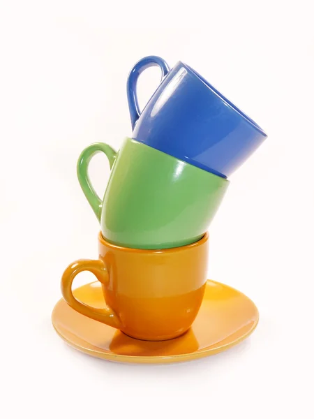 Groep van kleurrijke koffie Cups — Stockfoto