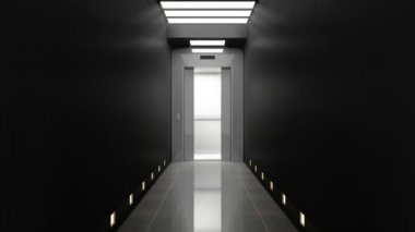 Lüks koridorda modern Asansör