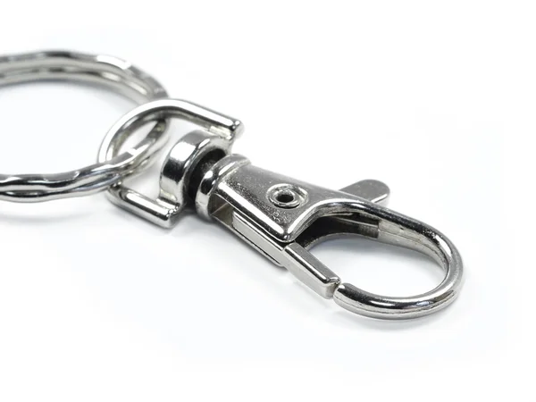 Karabiner an Kette eingeklemmt. — Stockfoto