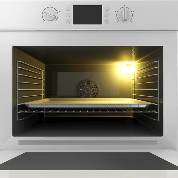 Horno con puerta abierta — Foto de Stock