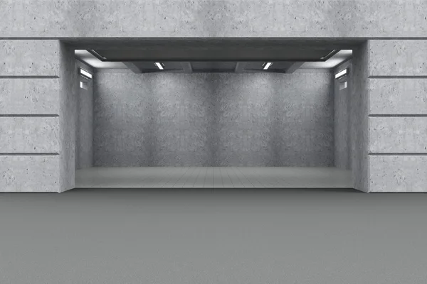 Front View of Empty Garage — Stock Image Front View of Empty Garage Stock Image
