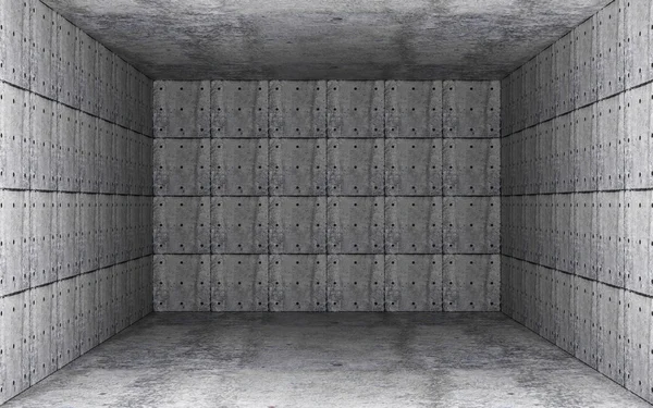Quarto de concreto vazio interior — Fotografia de Stock