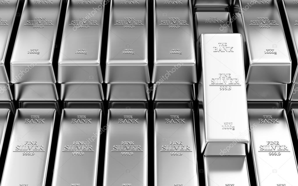 Silver Bars in the Bank Vault