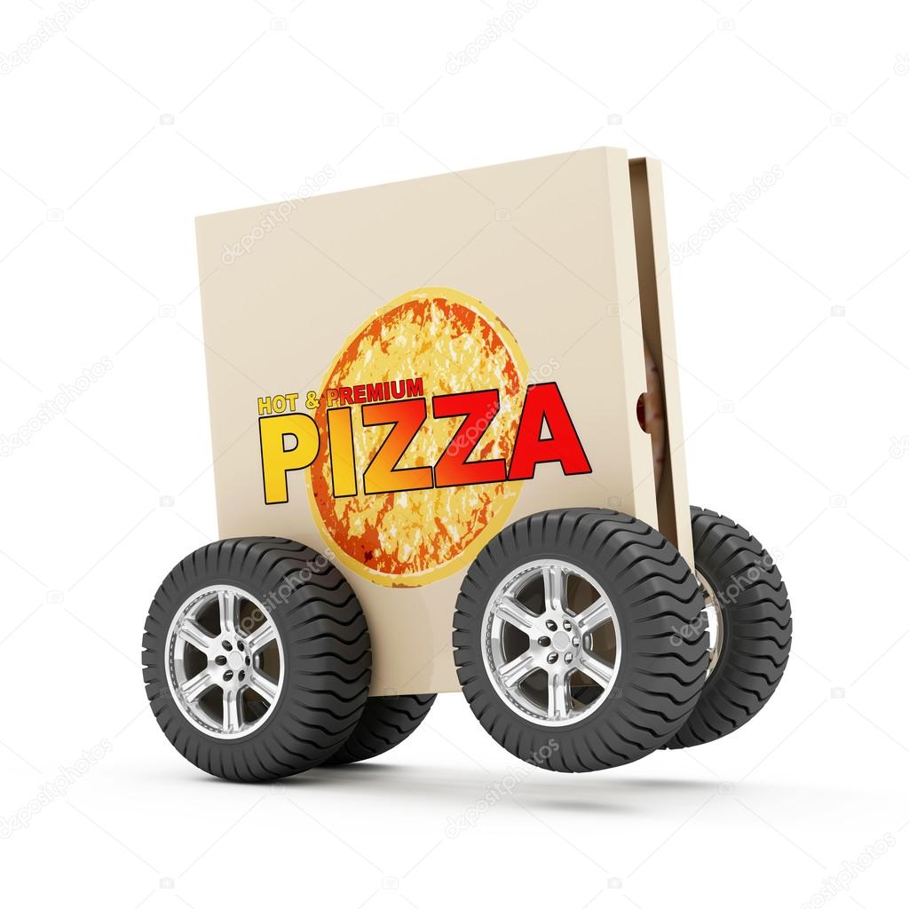 Pizza Box on Wheels Stock Photo by ©ras-slava 67802053