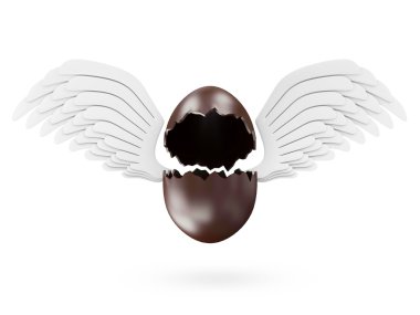 Angel Wings ile çikolata Paskalya yortusu yumurta
