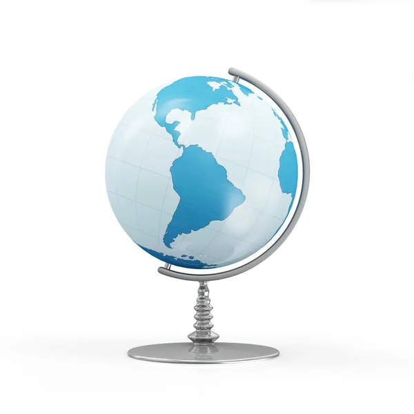 Niebieski biurko Globe — Zdjęcie stockowe