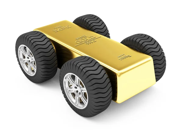 Golden Bar på hjul — Stockfoto