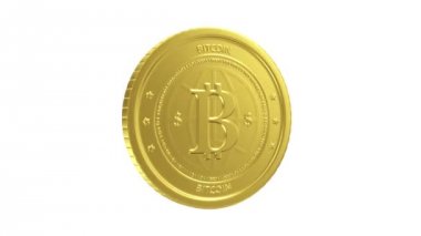 Altın Bitcoin Cryptocurrency döndürme