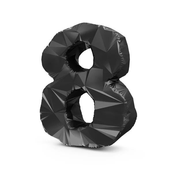 Абстрактное чёрное число 8 — стоковое фото