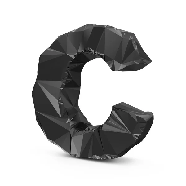Abstrakt svart C brev — Stockfoto