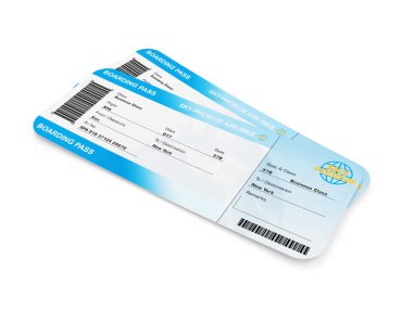 uçak boarding pass biletleri