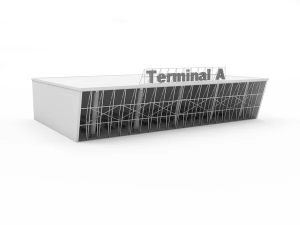 Airport Terminal 3D Building — Stock Photo, Image