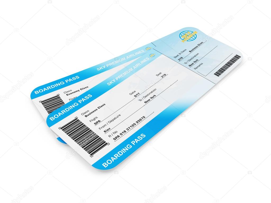 Two Airline Boarding Pass Tickets