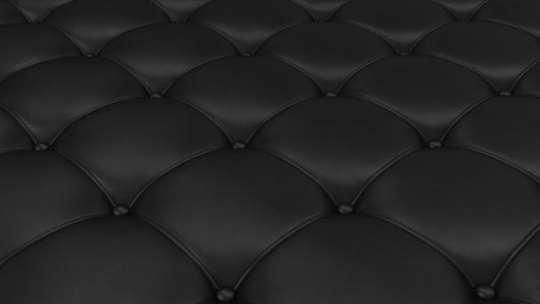 Black Leather Upholstery Background — Stock Video