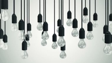 Ampulleri bir degrade arka plan üzerinde asılı