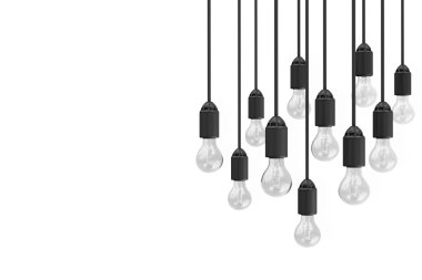 Modern Hanging Light Bulbs clipart