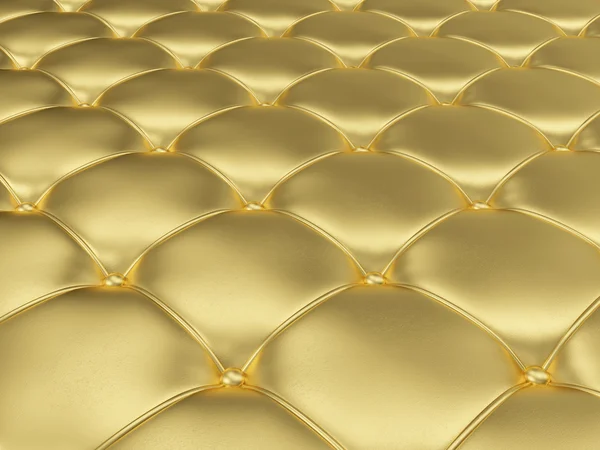 Zlaté kožené čalounění pozadí — Stock fotografie