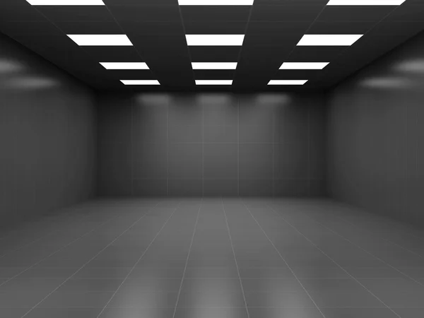 Modern Black Empty Business Room Interior — Stock Photo, Image