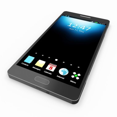 Siyah dokunmatik akıllı telefon