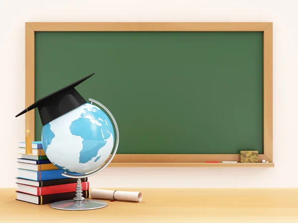 Globo de escritorio con casquillo de graduación —  Fotos de Stock