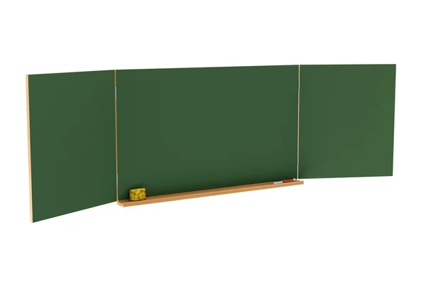 Folding Empty Green Chalkboard — Stock Photo, Image