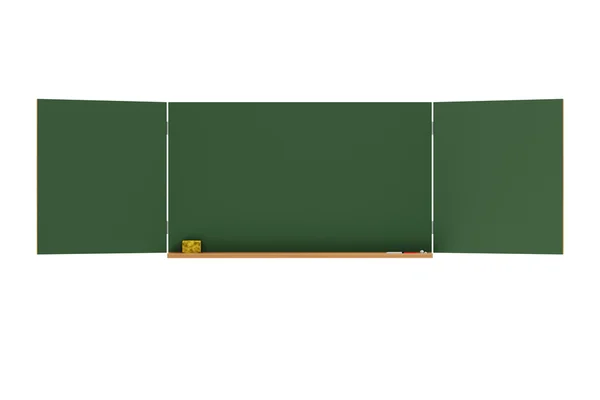 Πτυσσόμενα άδειο καταπράσινη πίνακα κιμωλίας — Φωτογραφία Αρχείου