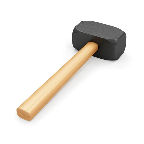 Metalen Sledge Hammer met een houten handvat — Stockfoto