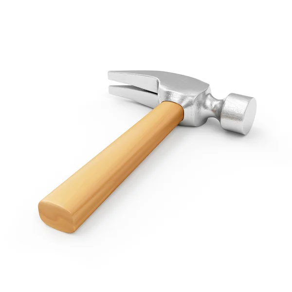 Claw Hammer with a Wooden Handle — Stock Photo, Image