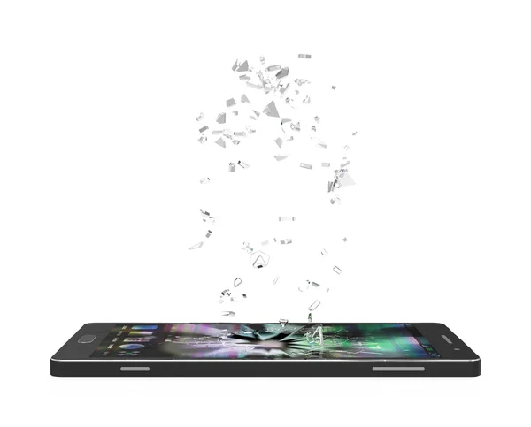 Smart Phone with Broken Screen — Stock Photo, Image