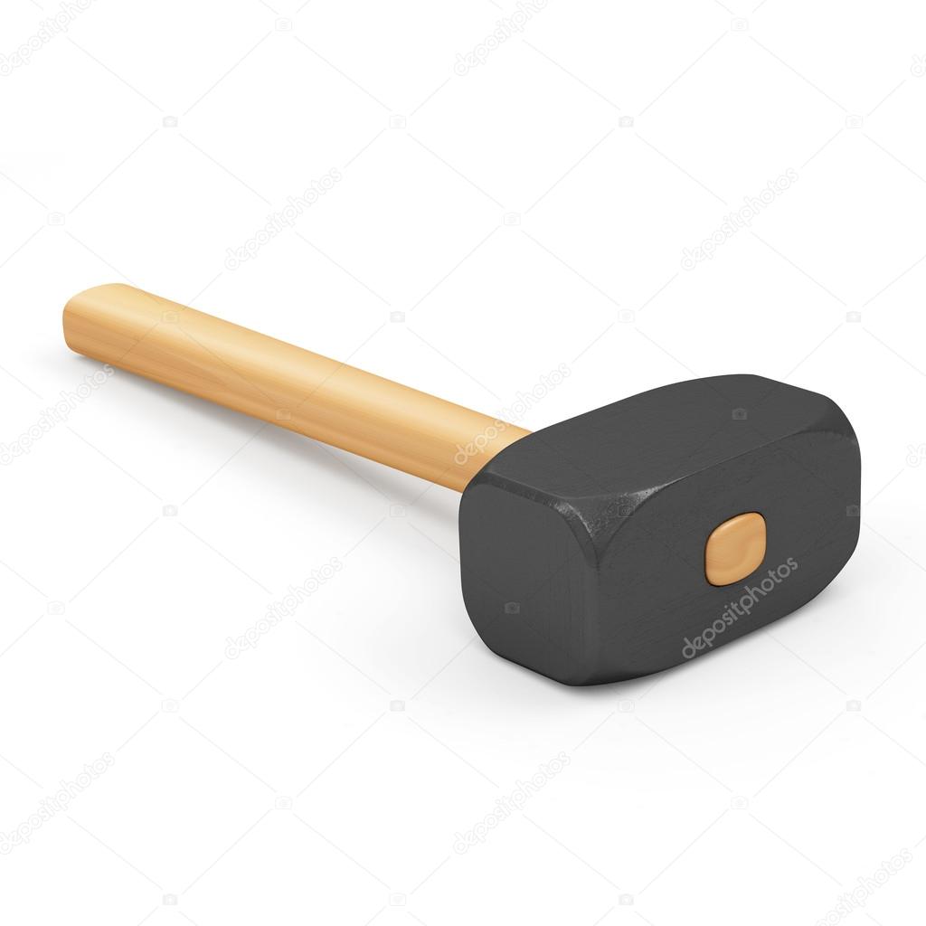 Metal Sledge Hammer with a Wooden Handle