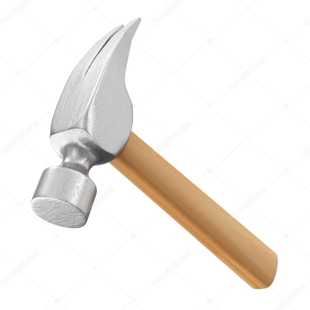 Claw Hammer with a Wooden Handle