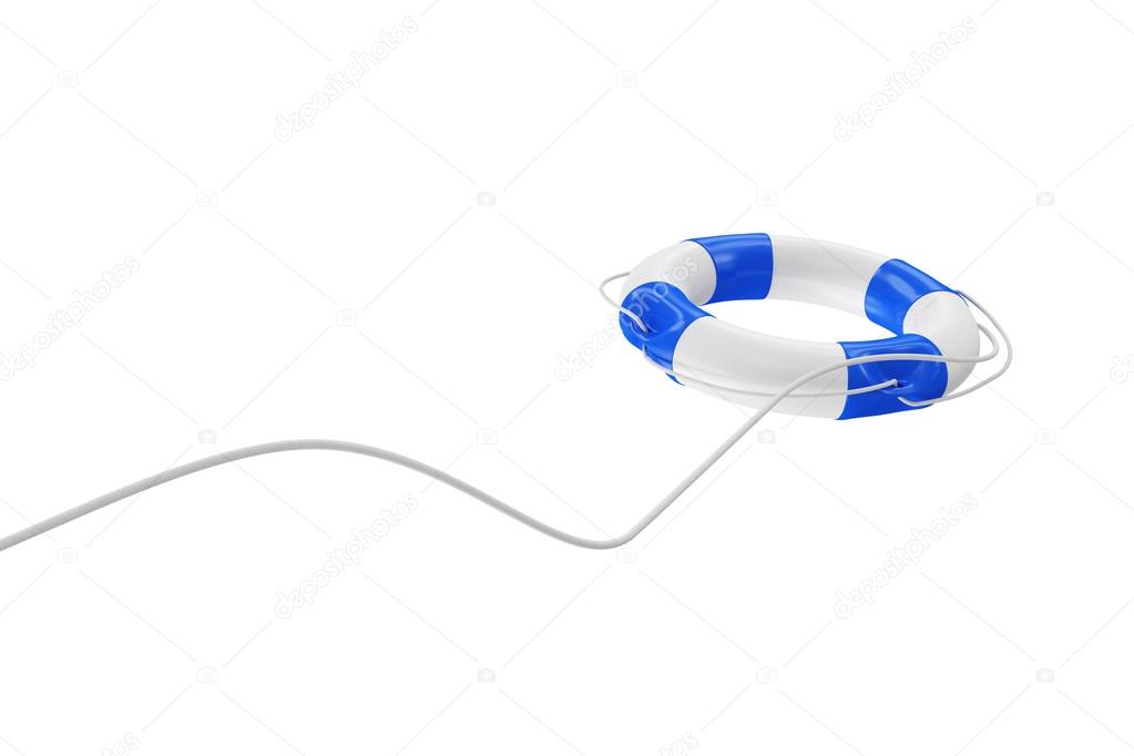 Blue Lifebuoy with Rope