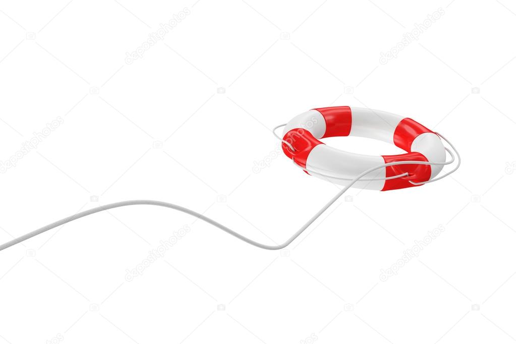 Red Lifebuoy with Rope