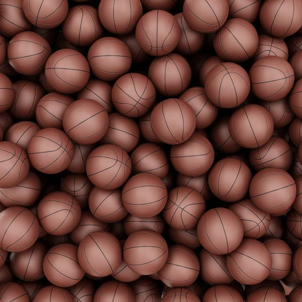 Haufen Basketballbälle — Stockfoto