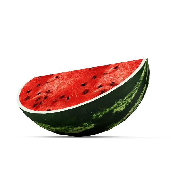 Skivad vattenmelon på vit — Stockfoto