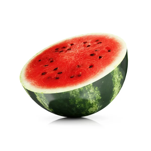 Skivad vattenmelon på vit — Stockfoto