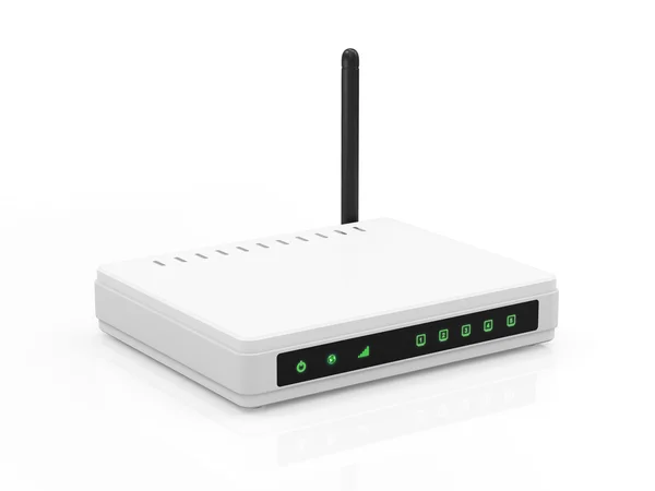 Moderne witte Wireless Router — Stockfoto
