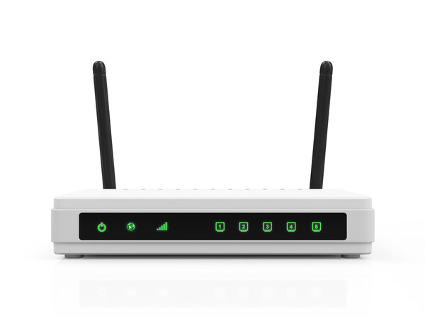 Modern white Wireless Router