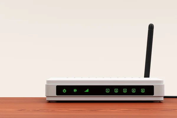 Modern White Wireless Router — Stock Photo, Image