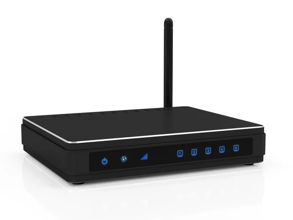 Modern Black Wireless Router — Stock Photo, Image
