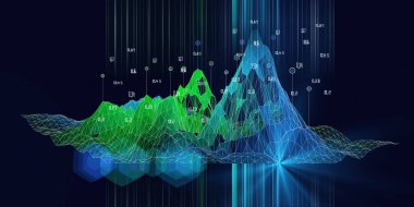 Kablo algoritması ile gelecek analitik arka planı verileri analiz eder ve bulanık çizgileri bulanıklaştırır. Kuantum kriptografi konsepti. Büyük veri. Analitik algoritma verileri. Sancak işi, bilim ve teknoloji.