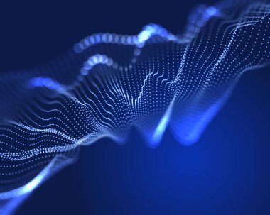 Soyut 3D şebeke teknolojisi geçmişi. Fütürist teknoloji ağı kablosu. Yapay zeka geçmişi.