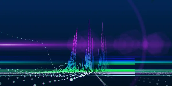 Plano Fundo Tecnologia Abstrato Com Computação Nuvem Efeito Denso Azul — Fotografia de Stock